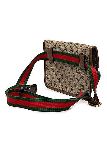 Gucci Gucci GG Supreme Tiger Head Body Bag/Waist Bag 493930 Beige Brown Leather Women's GUCCI (view 2)