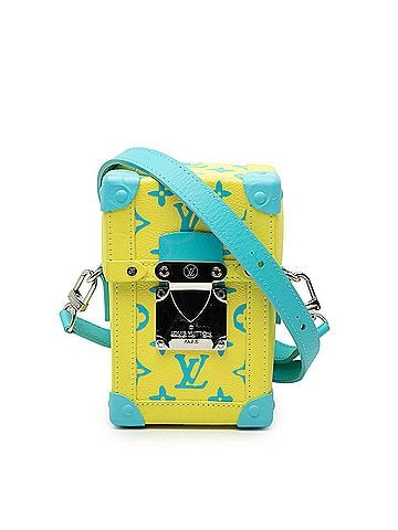 Louis Vuitton Louis Vuitton Monogram Vertical Trunk Wearable Wallet Crossbody Shoulder Bag, Yellow/Blue Leather, Women's LOUIS VUITTON (view 1)