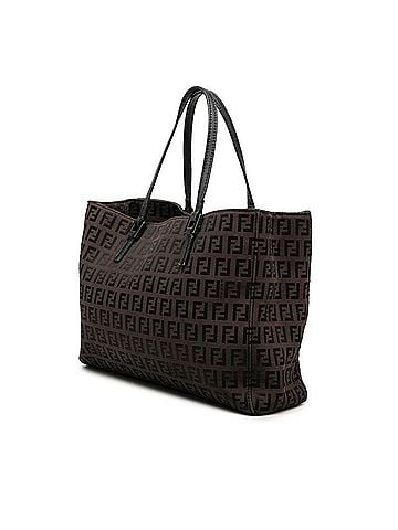 Fendi Fendi Zucchino Handbag Tote Bag 8BH132 Brown Canvas Leather Women's FENDI (view 2)