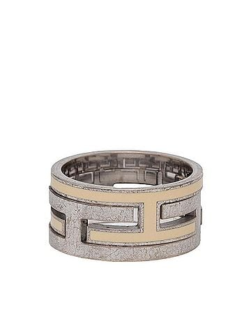 Hermès Hermes Move H Ring, Size #53, Ivory, SV925 Silver, Women's. (view 2)