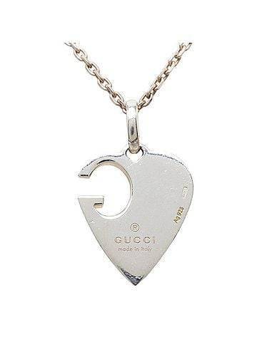 Gucci Gucci G Heart Chain Pendant Necklace, SV925 Silver, Women's GUCCI (view 2)