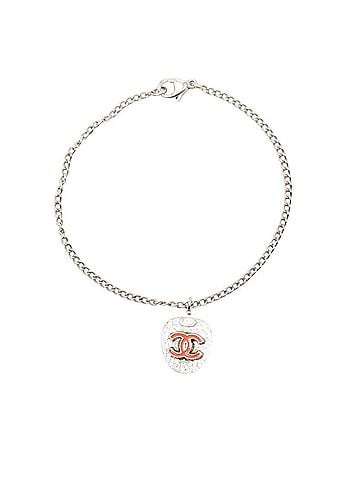 Chanel Chanel Coco Mark Strawberry Motif Chain Bracelet, Silver, Pink, Purple Metal, Women's CHANEL (view 2)