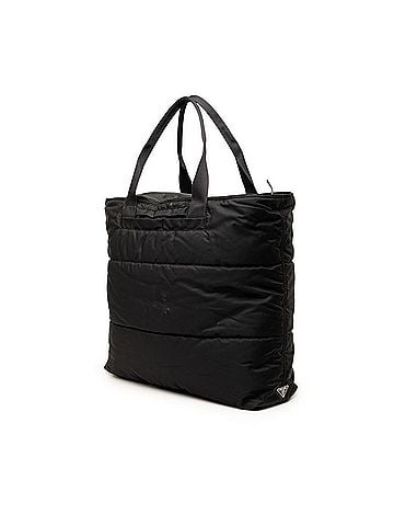 Prada Prada Triangle Logo Plate Travel Bag Boston Black Nylon Leather Women's PRADA (view 2)
