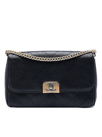 Chanel Medium Quilted Calfskin Straight Lined Flap (view 1)
