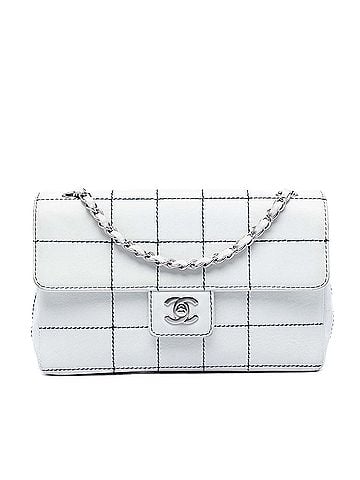 Chanel Medium Chocolate Bar Lambskin Stitched Flap (view 1)