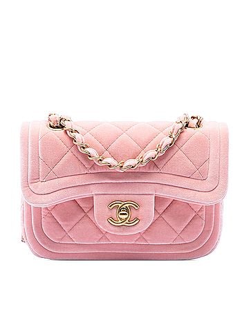 Chanel Mini Quilted Velvet Double Frame Flap (view 1)