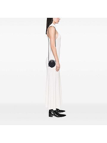 Chanel Quilted Calfskin Pearl Studded Round Clutch with Chain (view 2)