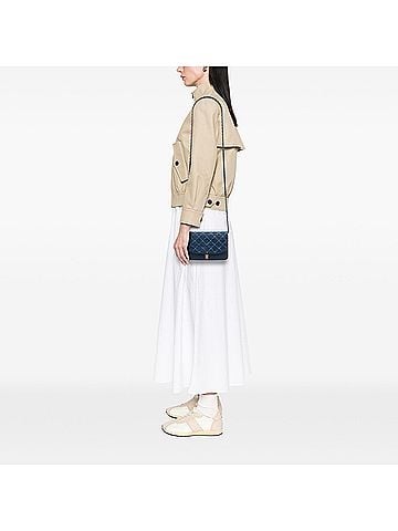 Chanel Printed Denim and Calfskin Gabrielle Wallet On Chain (view 2)