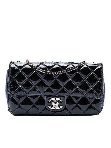 Chanel Paris Salzburg Medium Patent and Goatskin CC Eyelet Flap (view 1)