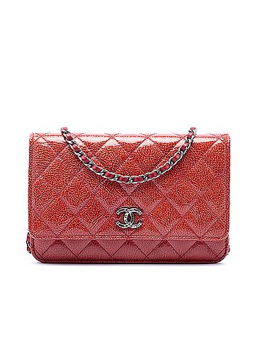 Chanel Paris Dallas CC Quilted Patent Goatskin Wallet on Chain (view 1)