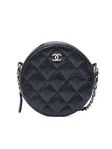 Chanel CC Quilted Iridescent Caviar Round Clutch With Chain (view 1)
