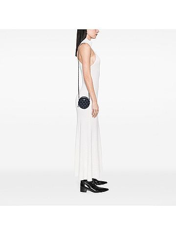 Chanel CC Quilted Iridescent Caviar Round Clutch With Chain (view 2)