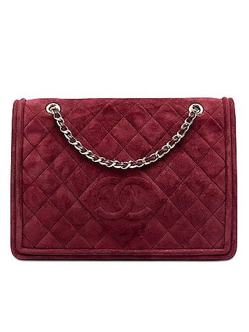 Chanel CC Quilted Suede Diamond Full Flap (view 1)