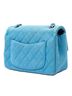 Chanel 100% Leather Blue Mini Rectangular Classic Iridescent Caviar Single Flap One size - photo 3