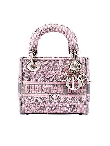 Dior Mini Embroidered Canvas Toile De Jouy Lady D Lite (view 1)