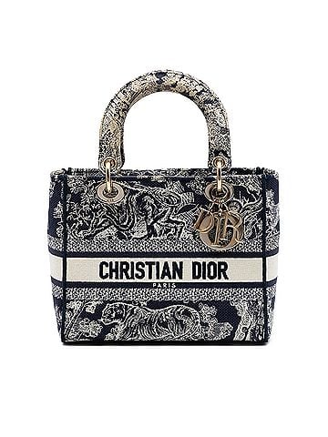 Dior Medium Embroidered Canvas Toile de Jouy Lady D Lite (view 1)