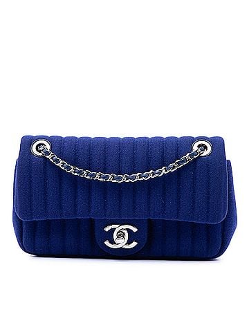 Chanel Mini Vertical Quilted Jersey Single Flap (view 1)