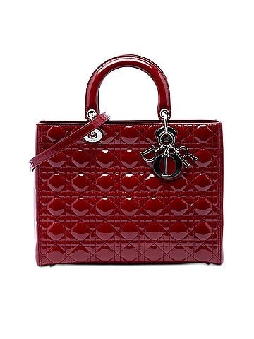 Dior Large Patent Cannage Lady Dior (view 1)