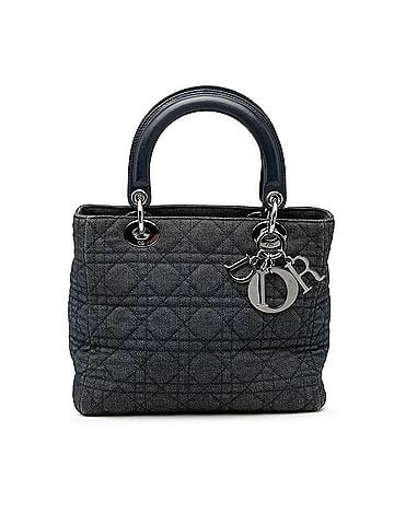 Dior Medium Denim Cannage Lady Dior (view 1)