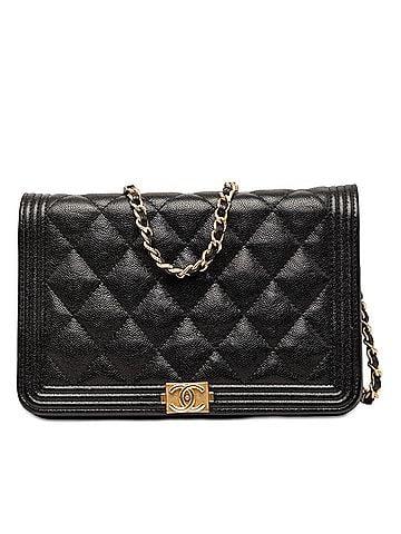 Chanel Quilted Caviar Boy Wallet on Chain (view 1)