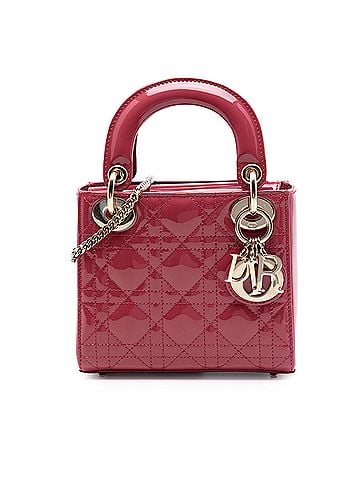 Dior Mini Patent Cannage Lady Dior (view 1)