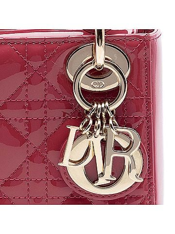 Dior Mini Patent Cannage Lady Dior (view 2)