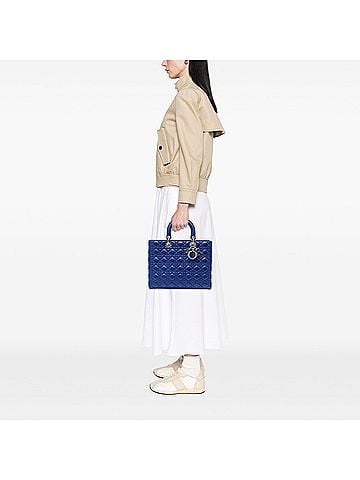Dior Large Lambskin Cannage Lady Dior (view 2)