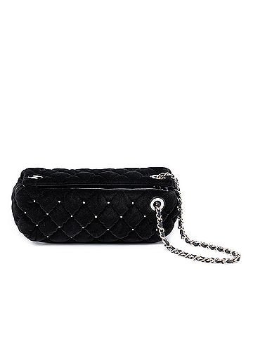 Chanel Quilted Velvet Diamante Wristlet Clutch (view 1)