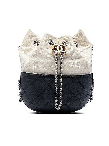 Chanel Small Bicolor Quilted Calfskin Gabrielle Bucket Bag (view 1)