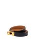 Hermès 100% Leather Black Hermes Mini Kelly Double Tour Bracelet, Size M, Black/Brown Swift Leather, Women's. One size - photo 2