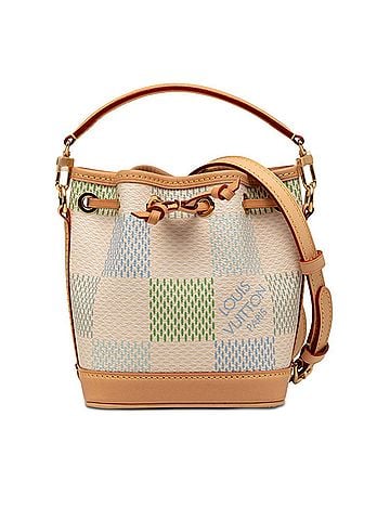 Louis Vuitton Louis Vuitton Damier Riches Nano Noe Shoulder Bag 2-Way Handbag N40640 Pistachio Green Leather Women's LOUIS VUITTON (view 1)