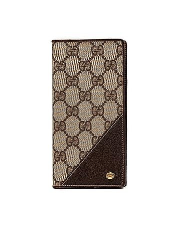 Gucci Gucci GG Supreme Long Wallet, Billfold, 6403713, Beige Brown Leather, Women's, GUCCI (view 1)