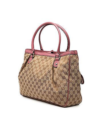 Gucci Gucci GG Canvas Sukey Tote Bag Handbag 296835 Beige Pink Leather Women's GUCCI (view 2)
