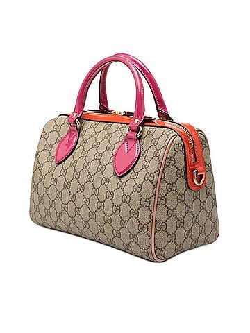 Gucci Gucci GG Supreme Handbag Shoulder Bag 2WAY 409529 Brown Pink Red Patent Leather Women's GUCCI (view 2)