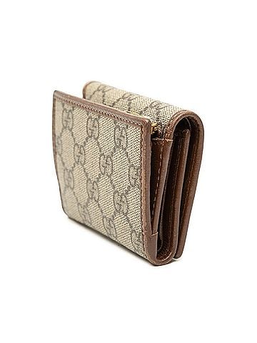 Gucci Gucci GG Supreme Horsebit Tri-fold Wallet 644462 Beige Brown Leather Women's GUCCI (view 2)