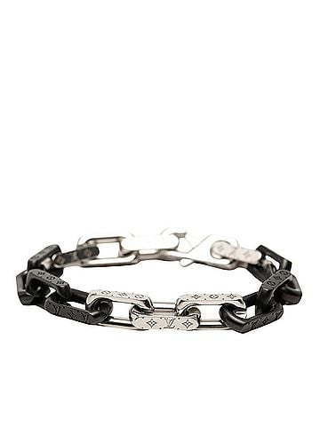 Louis Vuitton Louis Vuitton Bracelet Chain Monogram M00687 Silver Black Metal Men's LOUIS VUITTON (view 1)