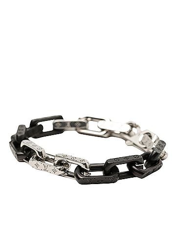 Louis Vuitton Louis Vuitton Bracelet Chain Monogram M00687 Silver Black Metal Men's LOUIS VUITTON (view 2)