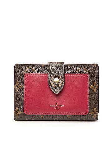 Louis Vuitton Louis Vuitton Monogram Portefeuille Juliette Bi-fold Wallet Compact M69433 Brown Fuchsia Leather Women's LOUIS VUITTON (view 1)