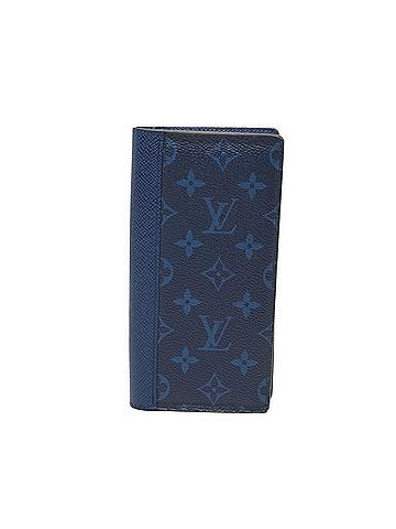 Louis Vuitton Louis Vuitton Monogram Portefeuille Brazza Bi-fold Long Wallet M30297 Cobalt Blue Taigarama Men's LOUIS VUITTON (view 1)
