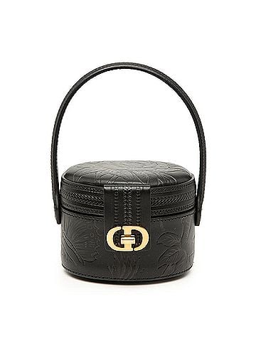 Christian Dior Christian Dior Dior CD Logo Vanity Bag Mini Handbag Black Leather Women's (view 1)