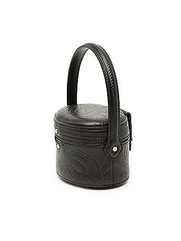 Christian Dior Christian Dior Dior CD Logo Vanity Bag Mini Handbag Black Leather Women's (view 2)