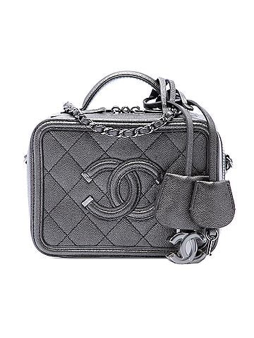 Chanel Small Metallic Caviar CC Filigree Vanity Case (view 1)