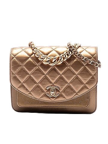 Chanel Small Metallic Calfskin and Caviar Chain Top Handle Bag (view 1)