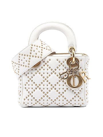 Dior Mini Lambskin Cannage Studded Supple Lady Dior (view 1)