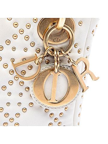 Dior Mini Lambskin Cannage Studded Supple Lady Dior (view 2)