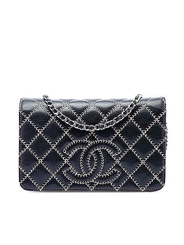 Chanel Stitched CC Quilted Calfskin Wallet on Chain (view 1)