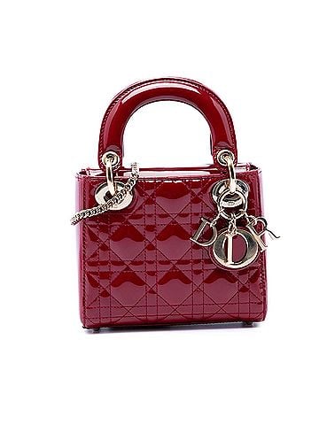 Dior Mini Patent Cannage Lady Dior (view 1)
