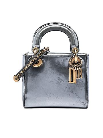 Dior Mini Metallic Patent Lady Dior (view 1)