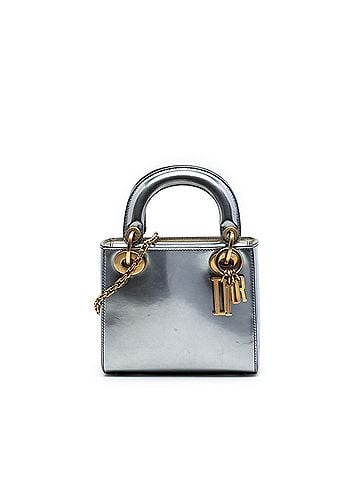Dior Mini Metallic Patent Lady Dior (view 1)