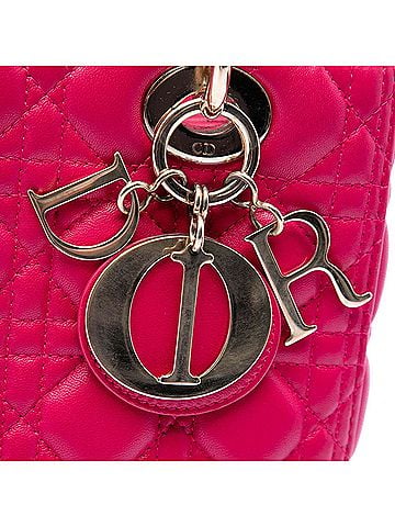 Dior Medium Lambskin Cannage Lady Dior (view 2)